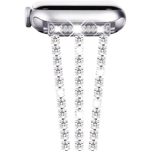 Compatible for Apple Watch Band Series 9 8 Series 7 SE Series 6 5 4 3, Sparkling